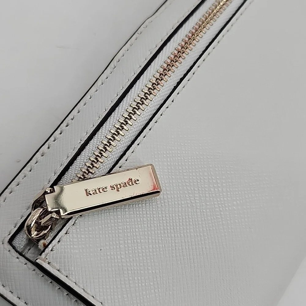 Kate Spade New York Dolly Perforated Leather Spade Bucket Bag White Bund…